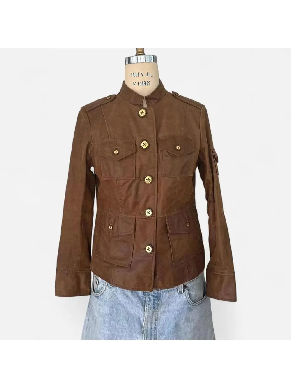 Y2K Brown Leather Jacket